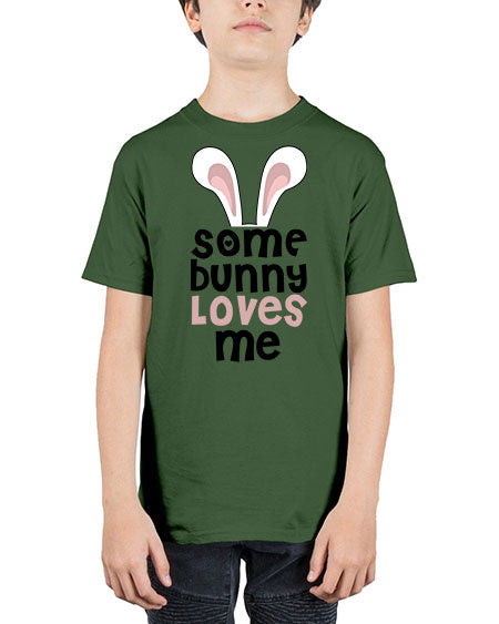 some bunny loves me - rabbit - Youth Tee Unisex