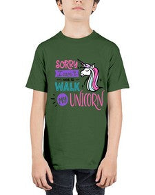 sorry i cant i have to walk my unicorn 407# - unicorn - Youth Tee Unisex