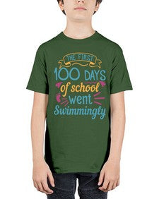 the first one hundred days of school went swimmingly 940# - one hundred days - Youth Tee Unisex