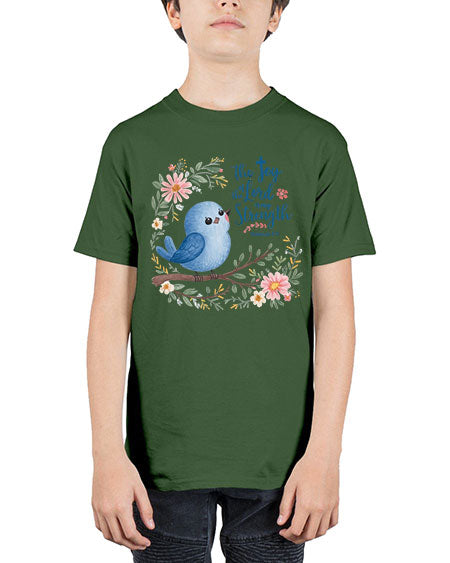 the joy of the lord is my strength 73# - birds - Youth Tee Unisex