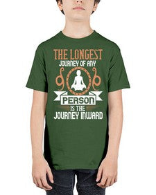 the longest journey of any person is the journey inward  550# - yoga - Youth Tee Unisex