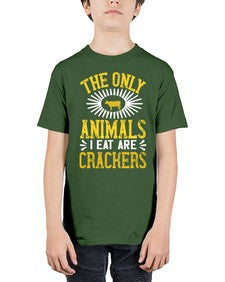the only animals i eat are crackers 418# - vegan - Youth Tee Unisex