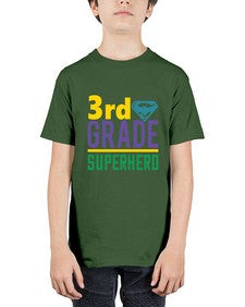third Grade Superhero 976# - third grade - Youth Tee Unisex