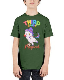 third Grade is Magical Unicorn 962# - third grade - Youth Tee Unisex