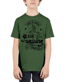 this is what a real unicorn black 436# - unicorn - Youth Tee Unisex