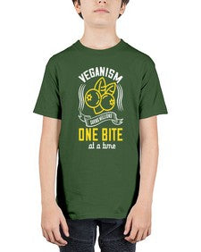 veganism saving millions one bite at a time 455# - vegan - Youth Tee Unisex
