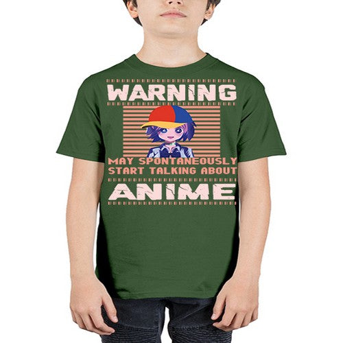 warning may spontaneously start talking about anime287# - anime - Youth Tee Unisex