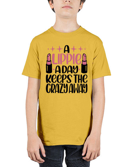 A Lippie A Day Keeps The Crazy Away Style 150# - beauty - fashion - Youth Tee Unisex