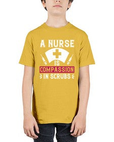 A Nurse is compassion in scrubs Style 18# - nurse - Youth Tee Unisex
