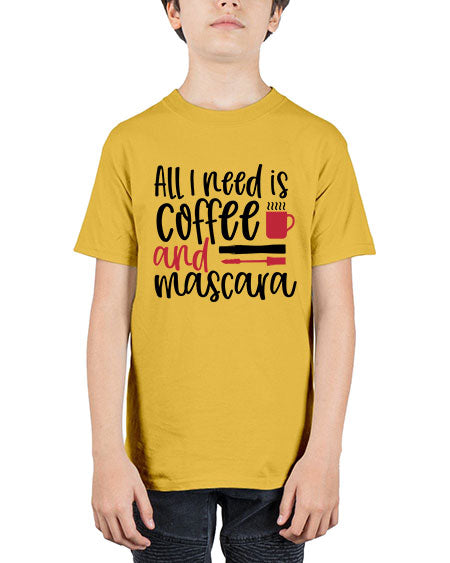 All I need is coffee and mascara design Style 259# - beauty - fashion - Youth Tee Unisex