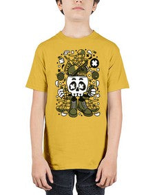 Army Skull Head 240# - skull and bones - Youth Tee Unisex