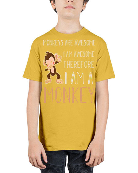 Awesome Monkey Cute Dabbing 2# - monkey - Youth Tee Unisex