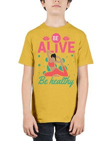 Be Alive be Healthy 112# - yoga - Youth Tee Unisex