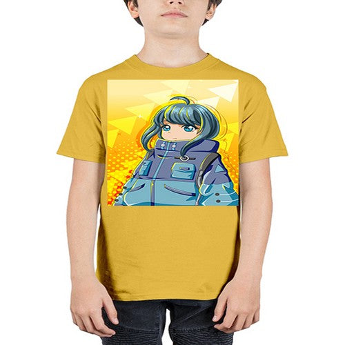 Beautiful and cute girl with big jacket 88# - anime - Youth Tee Unisex