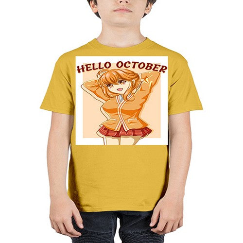 Beautiful and cute teenager girl in hello october 85# - anime - Youth Tee Unisex