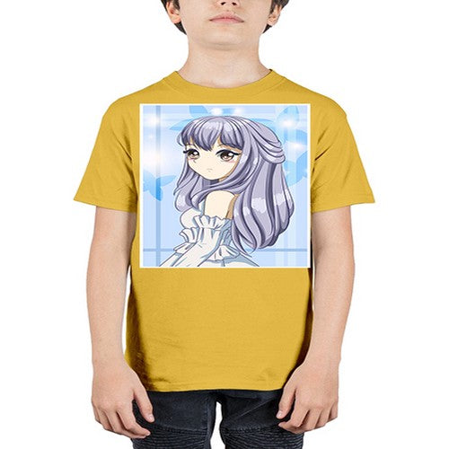 Beautiful and pretty princess silver hair 77# - anime - Youth Tee Unisex