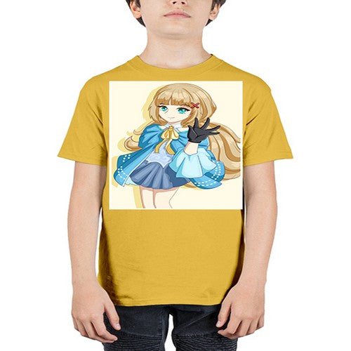 Beautiful princess long hair with blue costume 62# - anime - Youth Tee Unisex
