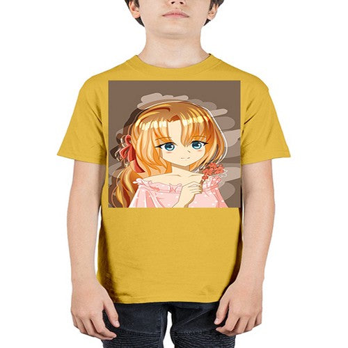Beautiful princess with flowers 97# - anime - Youth Tee Unisex