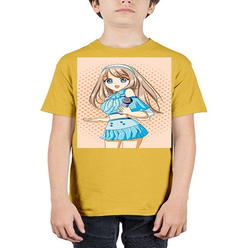 Beautiful singer woman with blue dress 179# - anime - Youth Tee Unisex
