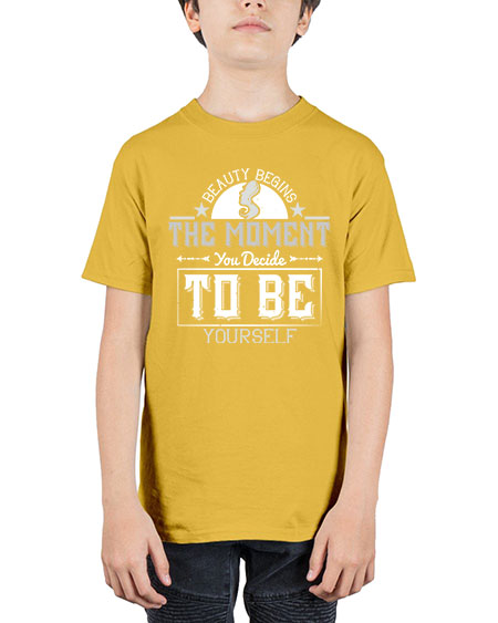 Beauty begins the moment you decide to be yourself Style 170# - beauty - fashion - Youth Tee Unisex