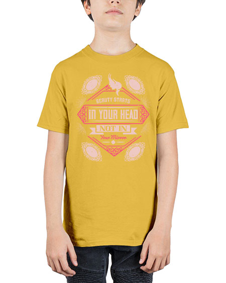 Beauty starts in your head not in your mirror Style 168# - beauty - fashion - Youth Tee Unisex