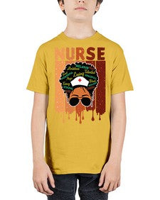 Black Nurse African Melanin Juneteenth 22# - black juneteenth - Youth Tee Unisex