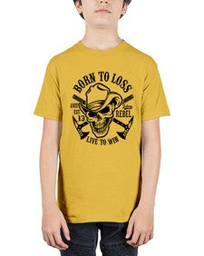Born to loss 271# - skull and bones - Youth Tee Unisex