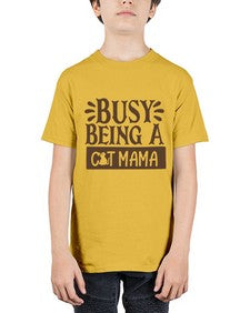 Busy Being A Cat Mama Style 2# - cats - Youth Tee Unisex