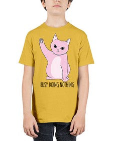 Busy Doing Nothing - cats - Youth Tee Unisex