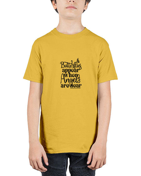 Butterflies Appear When Angels Are Near - butterfly - Youth Tee Unisex