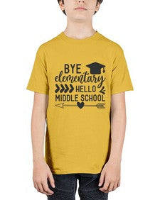 Bye elementary hello middle school 31# - eighth grade - Youth Tee Unisex