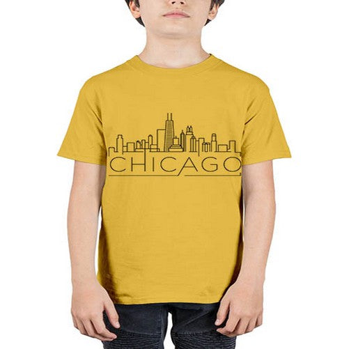 Chicago Minimal Skyline 568# - cities - Youth Tee Unisex