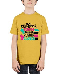 Coffee Scrubs And Rubber Gloves Style Style 664# - nurse - Youth Tee Unisex