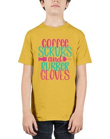 Coffee Scrubs And Rubber Gloves Style Style 665# - nurse - Youth Tee Unisex