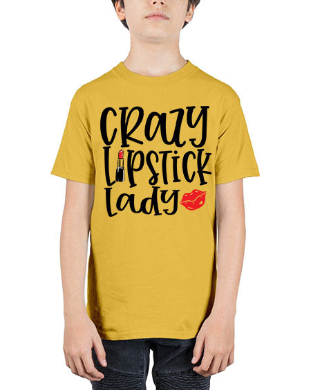 Crazy Lipstick Lady Style 240# - beauty - fashion - Youth Tee Unisex
