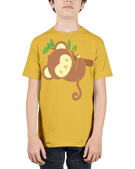 Cute Monkey Hanging on Tree 4# - monkey - Youth Tee Unisex