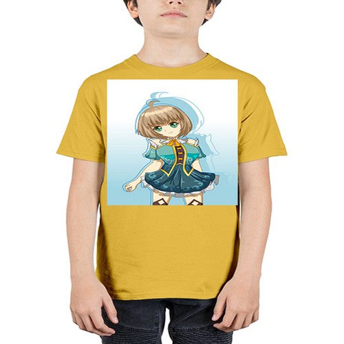Cute and beautiful girl with blue dress game 22# - anime - Youth Tee Unisex