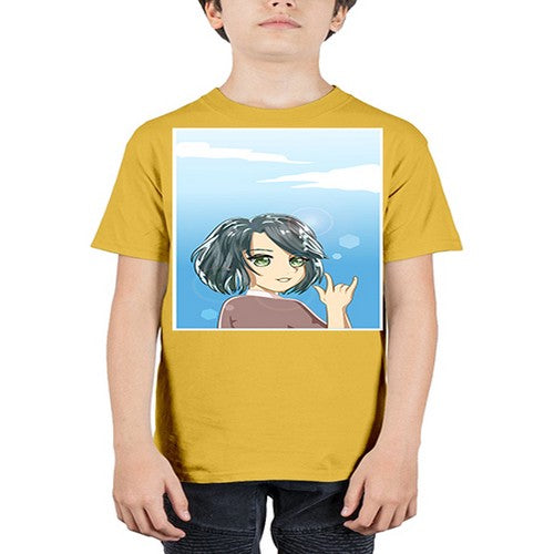 Cute and beautiful little girl with metal hand 151# - anime - Youth Tee Unisex