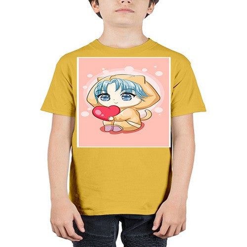 Cute and cool little boy with love 46# - anime - Youth Tee Unisex