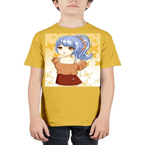 Cute and funny girl with blue hair 31# - anime - Youth Tee Unisex