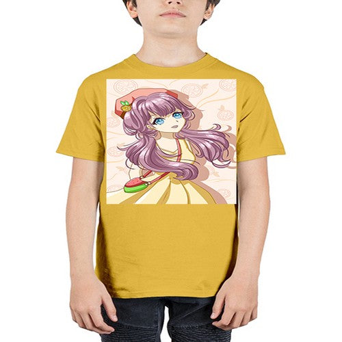 Cute and happy girl in summertime with fruit theme 33# - anime - Youth Tee Unisex