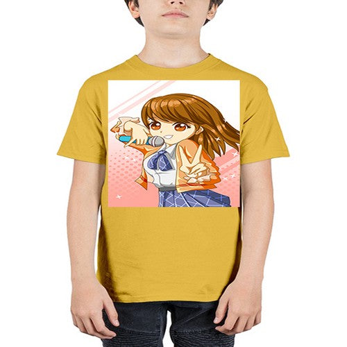 Cute teenage student girl singing song 47# - anime - Youth Tee Unisex