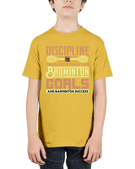 Discipline is the bridge between your badminton goals 1332# - badminton - Youth Tee Unisex