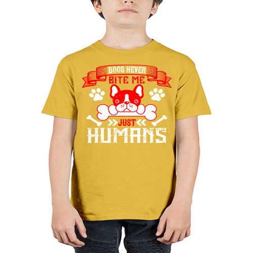 Dogs never bite me Just humans Style 211# - dogs - Youth Tee Unisex