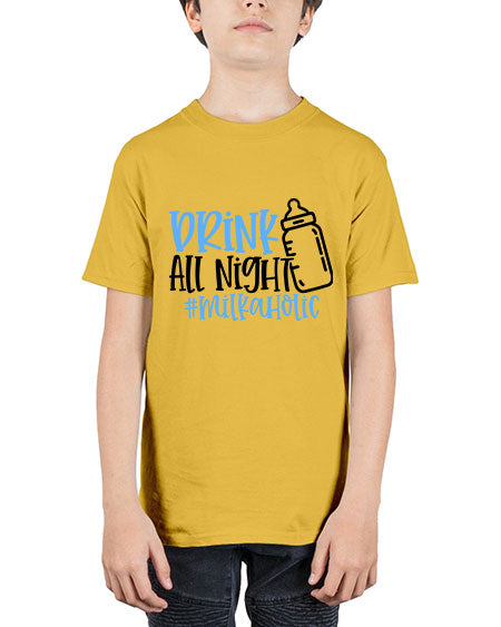 Drink All Night Milkaholic Style 304# - baby - Youth Tee Unisex