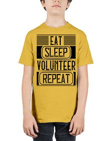 Eat Sleep Volunteer Repeat Style 15# - volunteer - Youth Tee Unisex