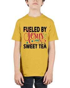 Fueled By Jesus And Sweet Tea 989# - tea - Youth Tee Unisex