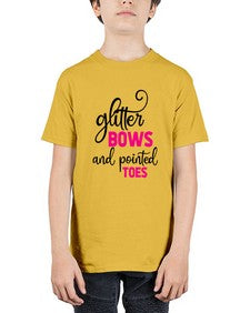 Glitter bows and pointed toes 127# - ballet - Youth Tee Unisex