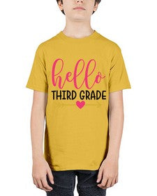Hello Third Grade 350# - third grade - Youth Tee Unisex
