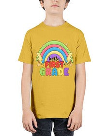 Hello first Grade Rainbow 280# - first grade - Youth Tee Unisex